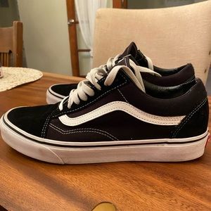 VANS Mens Black/White 8.5